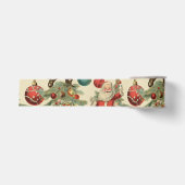 Kitschiger Weihnachtsmann und Ornamente Ripsband (Vorderseite)