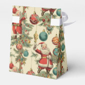 Kitschiger Weihnachtsmann und Weihnachtsbaumschmuc Geschenkschachtel (Rückseite)