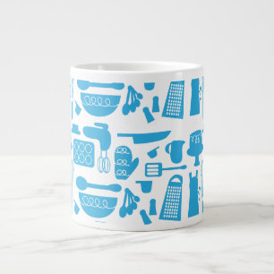 Kitschiges Küchengeschirr-Muster Jumbo-Tasse
