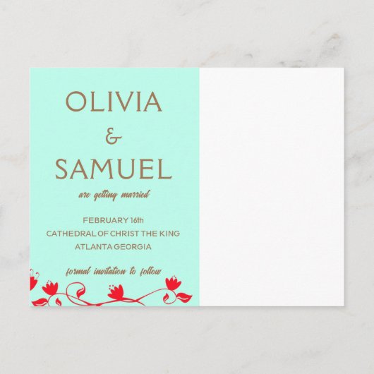 Kitschy Ankündigung Datum freihalten Template (Rückseite)