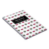 Kitschy Eyes & Lips Individuelle Name Notizblock (Rechte Seite)