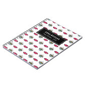 Kitschy Eyes & Lips Individuelle Name Notizblock (Linke Seite)