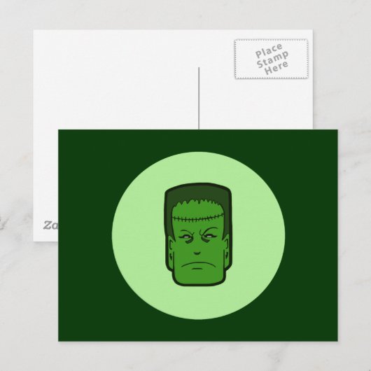 Kitschy Frankenstein Postkarte (Vorne/Hinten)