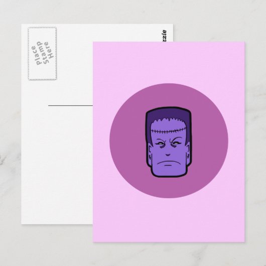 Kitschy Frankenstein Postkarte (Vorne/Hinten)