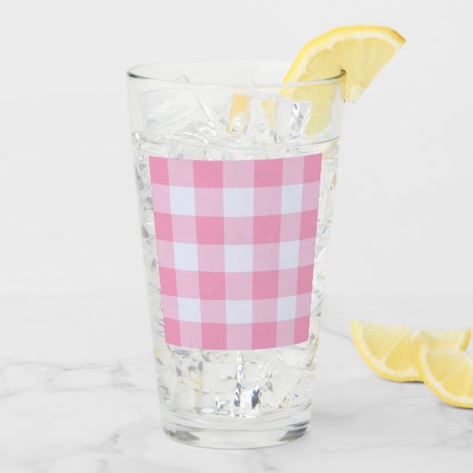 Kitschy Gingham Retro Kitchen Glas (Rückseite Ice)