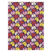 Kitschy Kitchen Retro 1950er Jahre Herz Muster Tischdecke (Vorderseite)