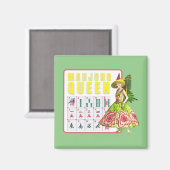 Kitschy Mahjong Queen Magnet (Vorderseite/Rückseite)