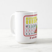 Kitschy Mahjong Queen Personalisiert Kaffeetasse (Vorderseite Links)