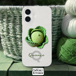 Kitschy Modern Granny Garden Crochet Cabbage Name iPhone 16 Hülle