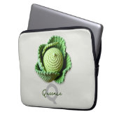 Kitschy Modern Granny Garden Crochet Cabbage Name Laptopschutzhülle (Vorderseite Links)