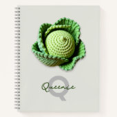 Kitschy Modern Granny Garden Crochet Cabbage Name Notizblock (Vorderseite)