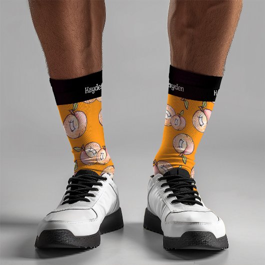 Kitschy Peaches Moderner Niedlicher Spaß Sommernam Socken