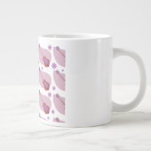 Kitschy Retro Fifties Guitar Boomerang Pattern Jumbo-Tasse (Rechts)