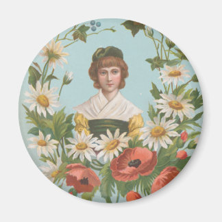 Kitschy Retro German Valentine's Card, 1884 Magnet