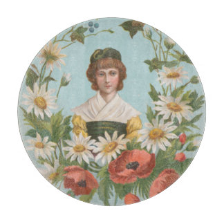 Kitschy Retro German Valentine's Card, 1884 Schneidebrett