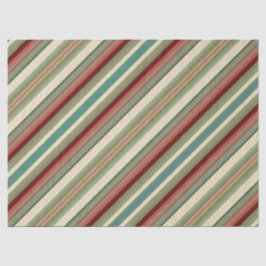 Kitschy Santa and Ornaments Complimentary Stripes Seidenpapier