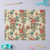 Kitschy Santa and Ornaments Seidenpapier (Basteln)