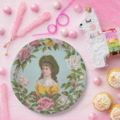 Kitschy Vintage German Valentine's Card, 1884 Pappteller (Party)