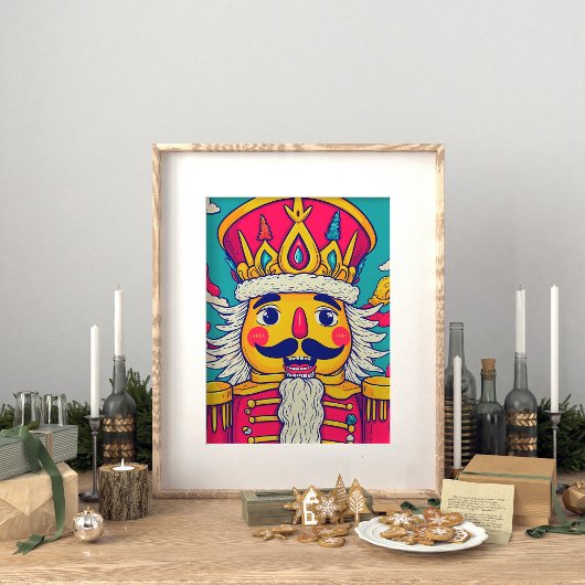 Kitschy Wall Art Nutcracker Weihnachtskunst Poster