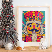 Kitschy Wall Art Nutcracker Weihnachtskunst Poster