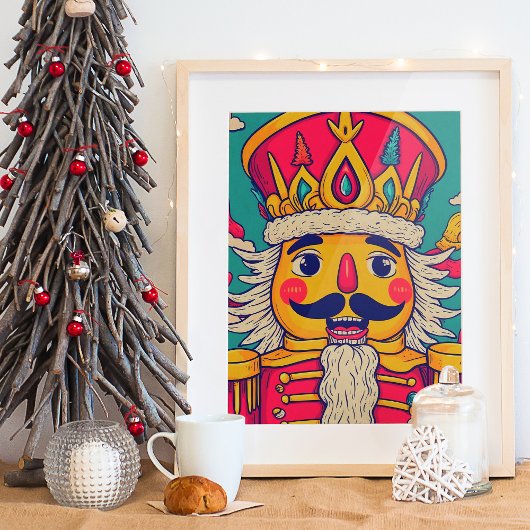 Kitschy Wall Art Nutcracker Weihnachtskunst Poster