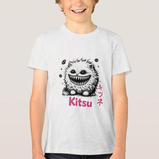 Kitsu - Soft Cat Energy Tri-Blend Shirt (Vorderseite)