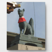 Kitsune キ ネ (Fox) mit Jewel in Mouth Fotoplatte (Vorderseite)