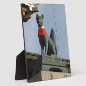 Kitsune キ ネ (Fox) mit Jewel in Mouth Fotoplatte (Seite)