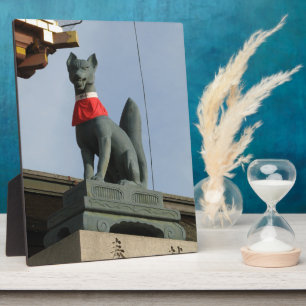 Kitsune キ ネ (Fox) mit Jewel in Mouth Fotoplatte