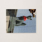 Kitsune キ ネ (Fox) mit Jewel in Mouth Puzzle (Horizontal)