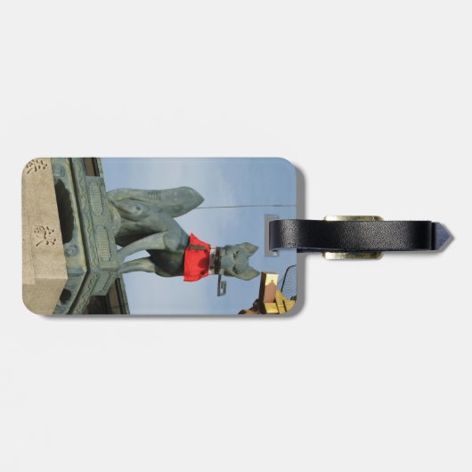 Kitsune キ ネ (Fox) mit Key in Mouth Gepäckanhänger (Rückseite horizontal)