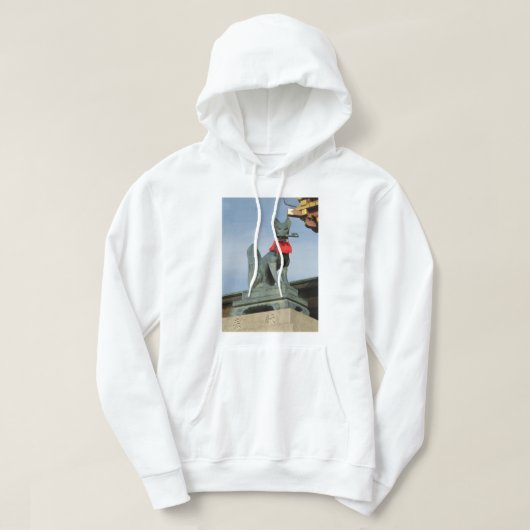 Kitsune キ ネ (Fox) mit Key in Mouth Hoodie (Design vorne)