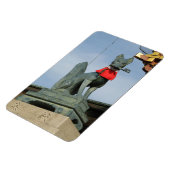 Kitsune キ ネ (Fox) mit Key in Mouth Magnet (Linke Seite)