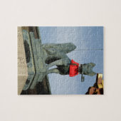 Kitsune キ ネ (Fox) mit Key in Mouth Puzzle (Horizontal)