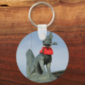 Kitsune キ ネ (Fox) mit Key in Mouth Schlüsselanhänger (Vorderseite)