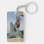 Kitsune キ ネ (Fox) mit Key in Mouth Schlüsselanhänger (Rückseite)