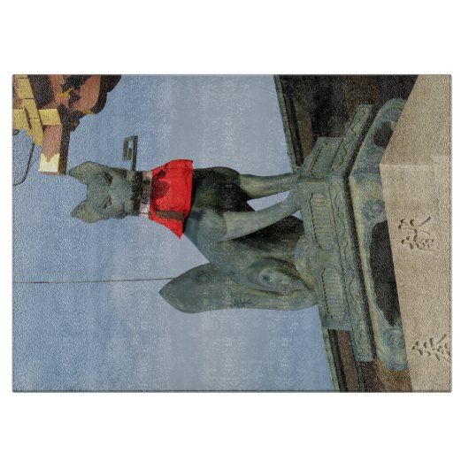 Kitsune キ ネ (Fox) mit Key in Mouth Schneidebrett (Vorderseite)