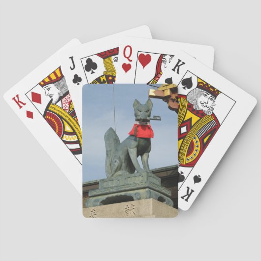 Kitsune キ ネ (Fox) mit Key in Mouth Spielkarten (Rückseite)