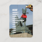 Kitsune キ ネ (Fox) mit Key in Mouth Visitenkarte (Vorderseite)