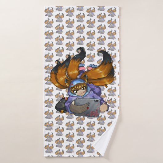 Kitsune Badehandtuch (Badehandtuch)