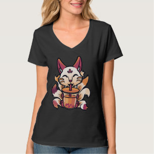 Kitsune Boba Japanischer Bubble Tee Niedlich Fox