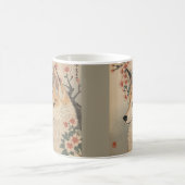 Kitsune & cherry blossom kaffeetasse (Mittel)