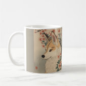 Kitsune & cherry blossom kaffeetasse (Links)