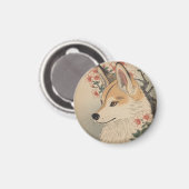 Kitsune & cherry blossom magnet (Vorderseite/Rückseite)