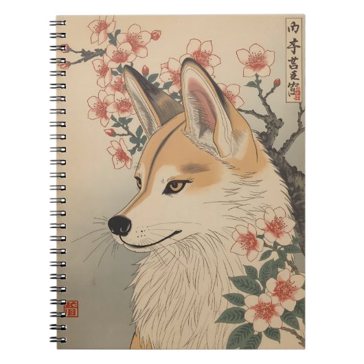 Kitsune & cherry blossom notizblock (Vorderseite)