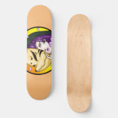 Kitsune Fox Mask Girl Skateboard (Vorderseite)