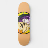 Kitsune Fox Mask Girl Skateboard (Vorderseite)