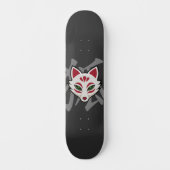 KITSUNE Fox Mask - Street Art Skateboard (Vorderseite)