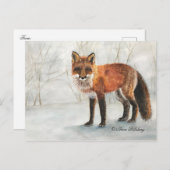 "Kitsune" (Fox) Postkarte (Vorne/Hinten)