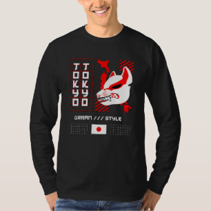 Kitsune Fuchs Tokio Stadt T-Shirt